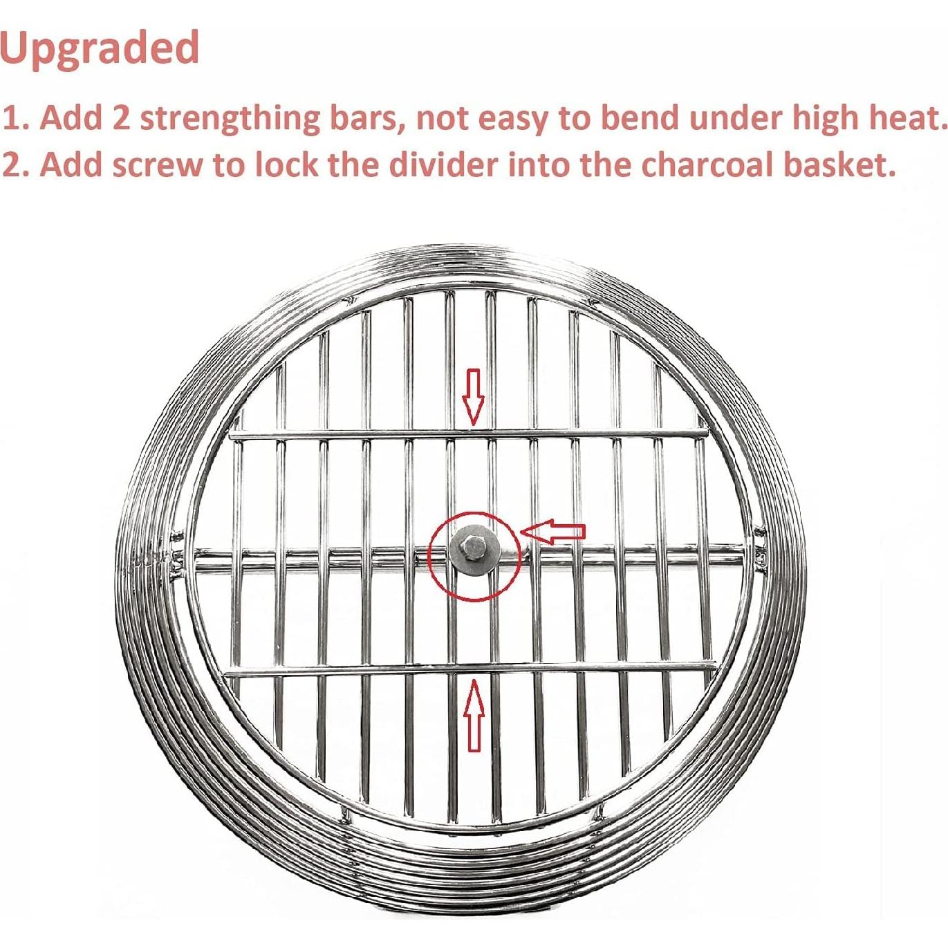 Cesta de Carbón Vegetal Acero Inoxidable GRILLJOB 37.5 cm