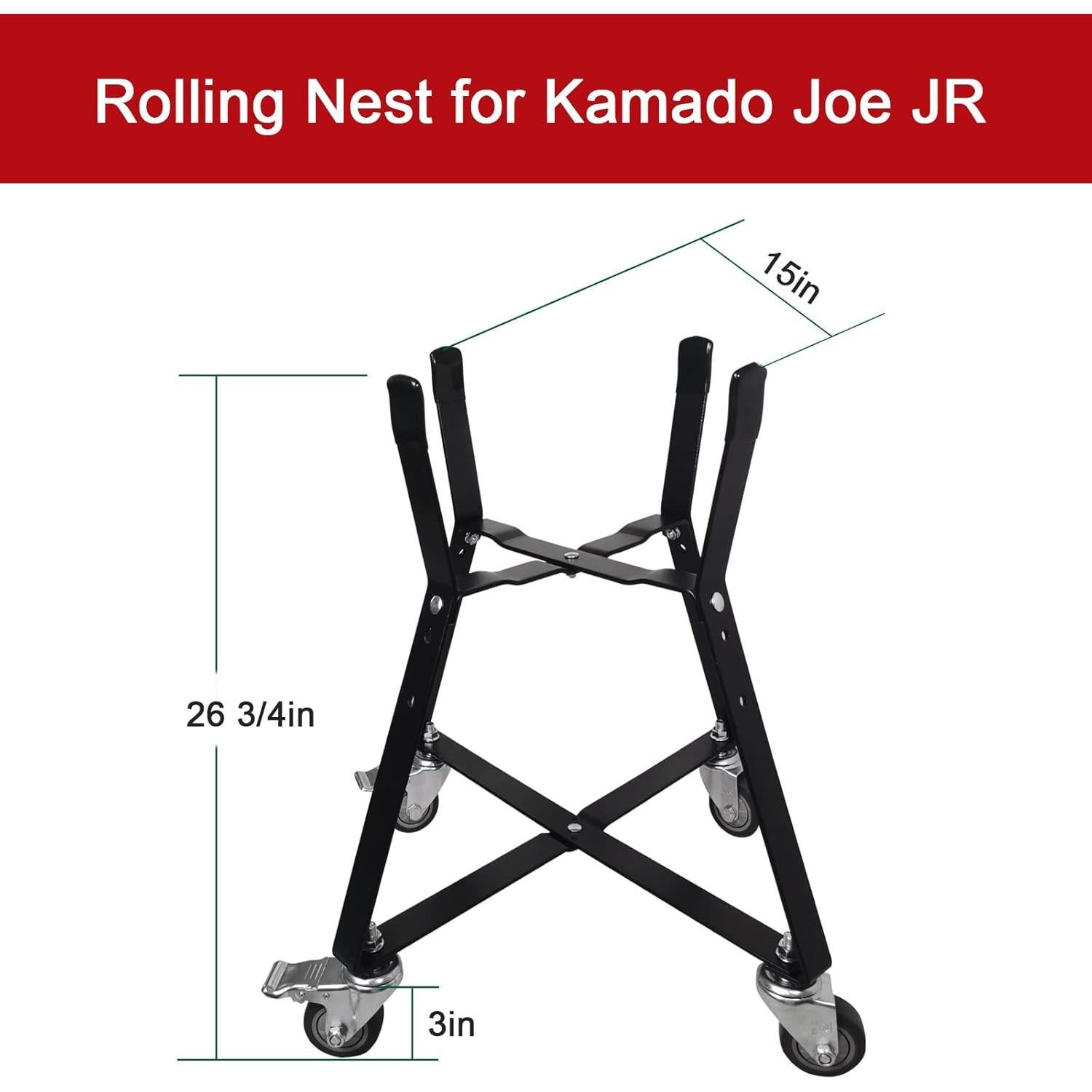 Carro Rodante Kamado Joe Junior 34.3 cm Quantfire Negro