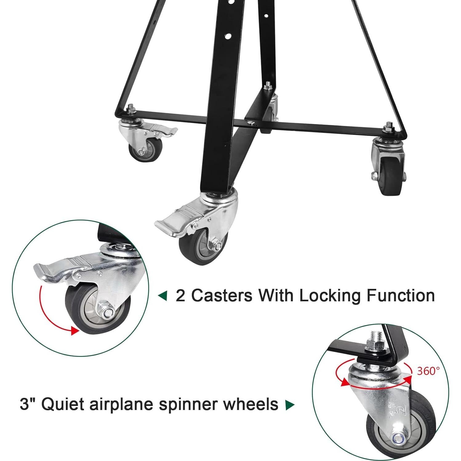 Carro Rodante Kamado Joe Junior 34.3 cm Quantfire Negro