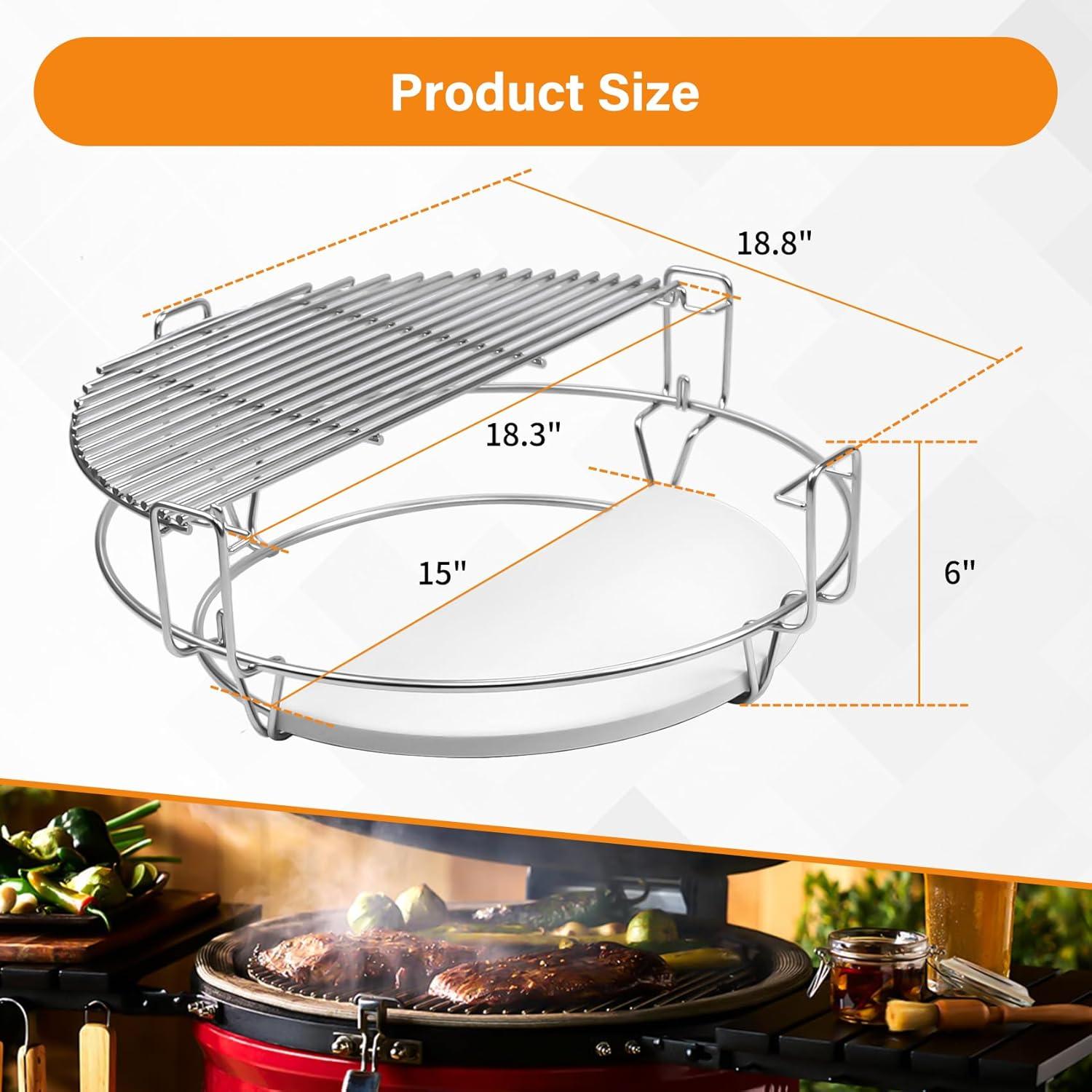 Kit de Reemplazo Parrilla Kamado Joe 18" Acero Inoxidable 6 Piezas