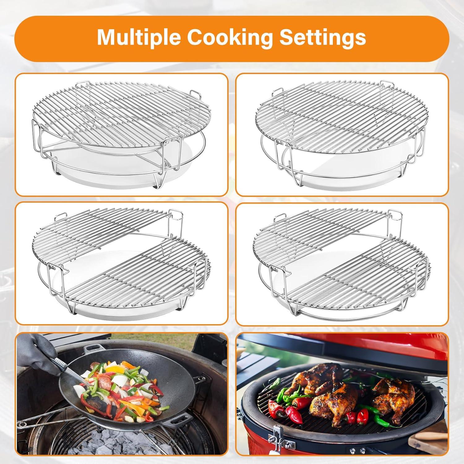 Kit de Reemplazo Parrilla Kamado Joe 18" Acero Inoxidable 6 Piezas