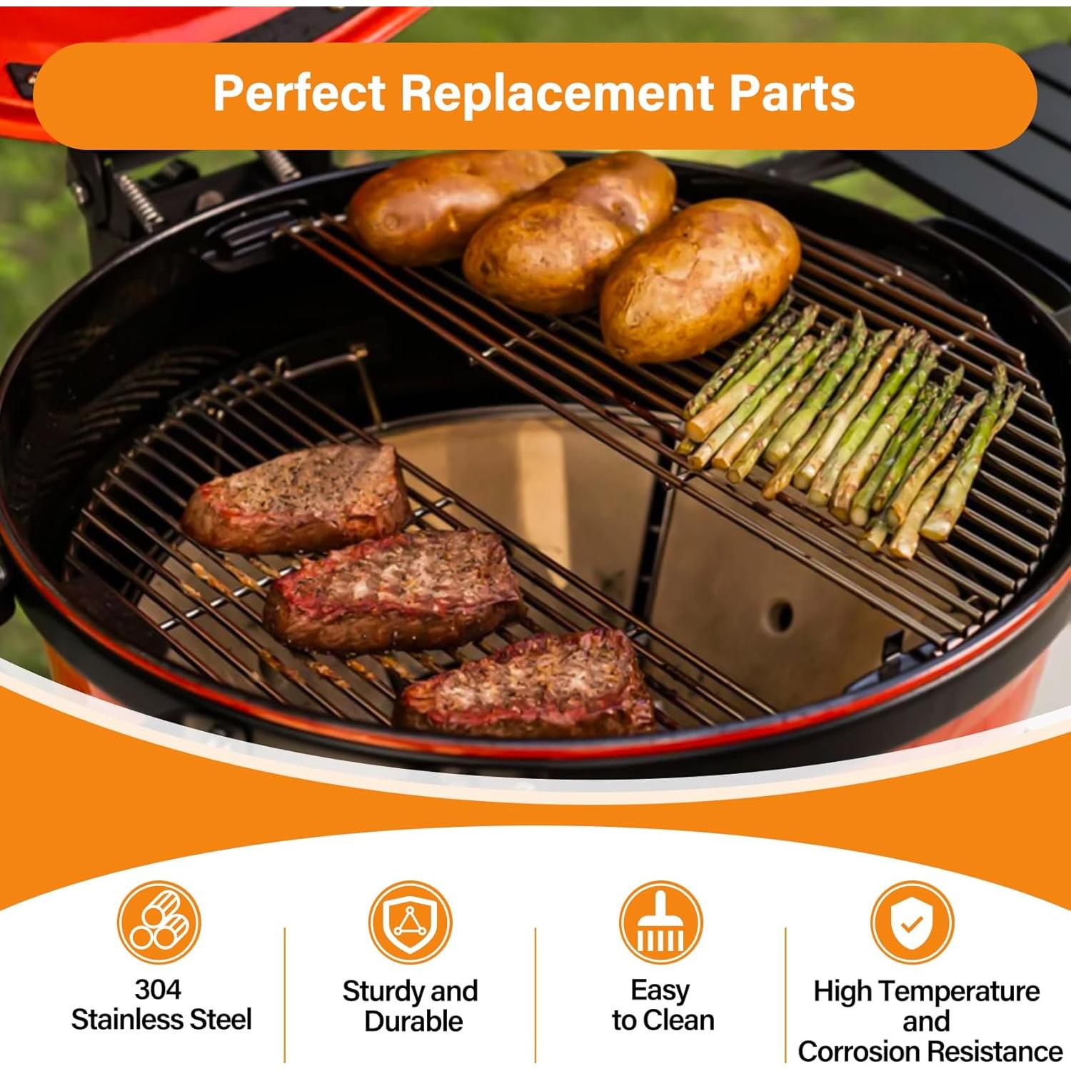 Kit de Reemplazo Parrilla Kamado Joe 18" Acero Inoxidable 6 Piezas