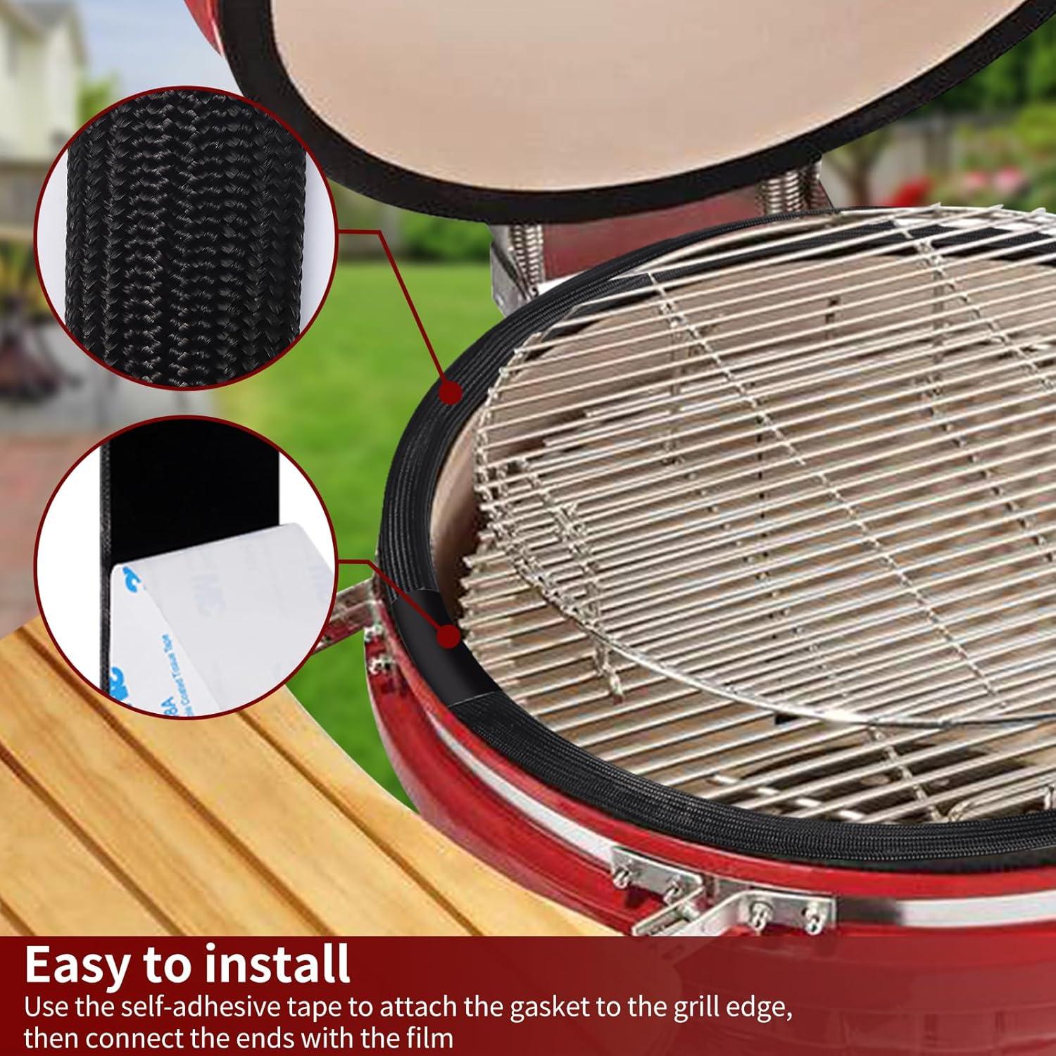 Sello de Goma para Parrilla Kamado Joe Clásica 381 cm Autoadhesivo