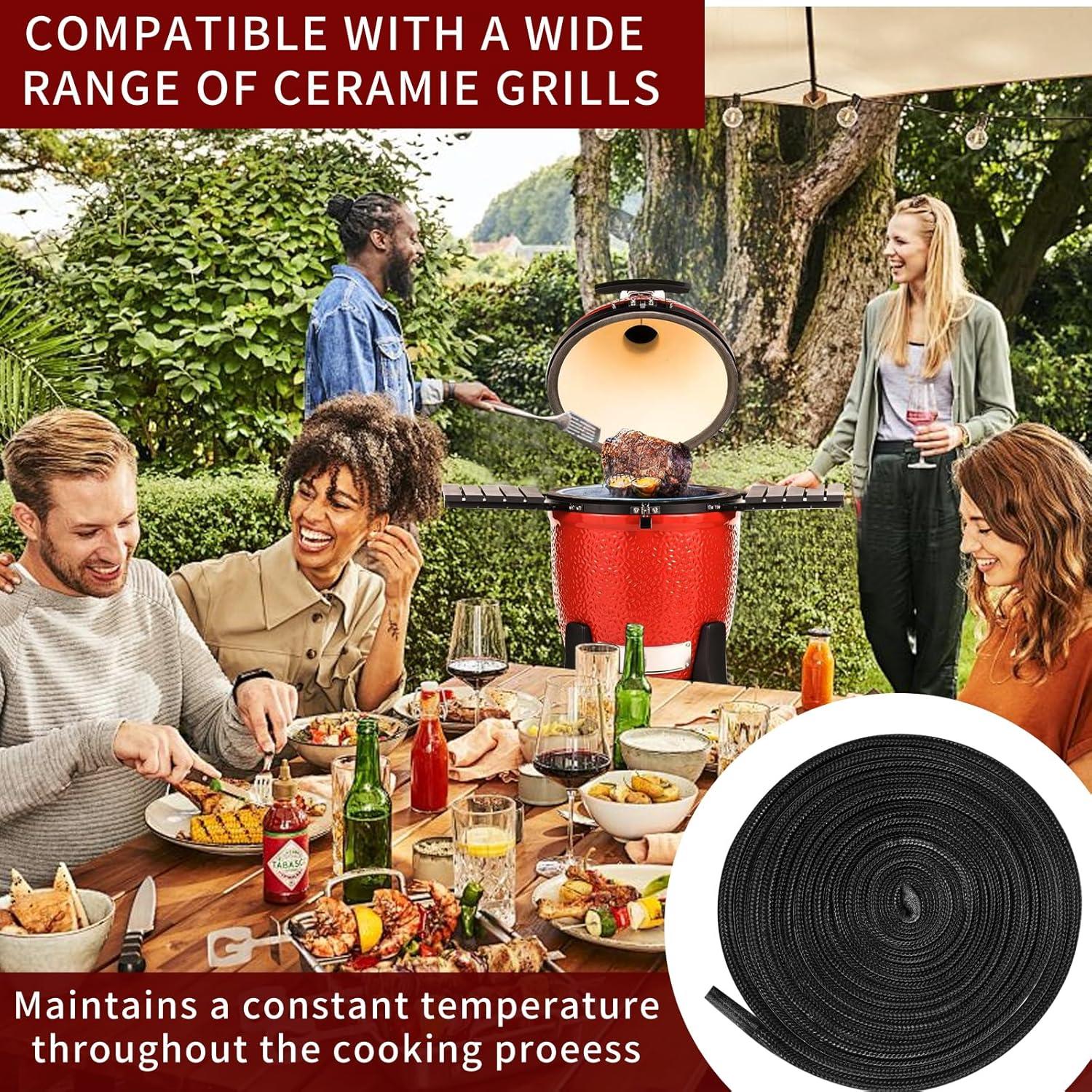 Sello de Goma para Parrilla Kamado Joe Clásica 381 cm Autoadhesivo