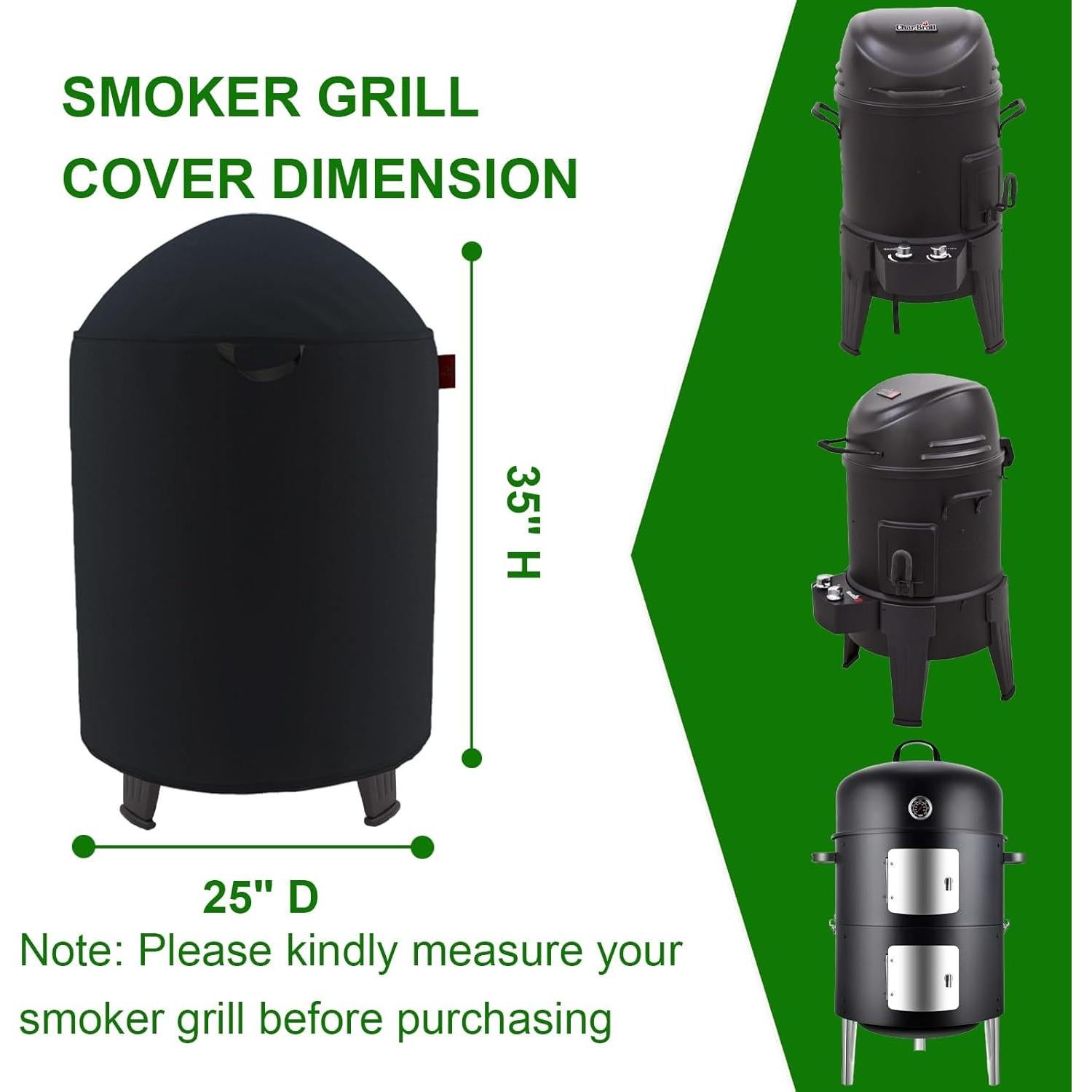 Cubierta Redonda para Ahumador Cover Geny 25" (63.5 cm) D x 35" (88.9 cm) H