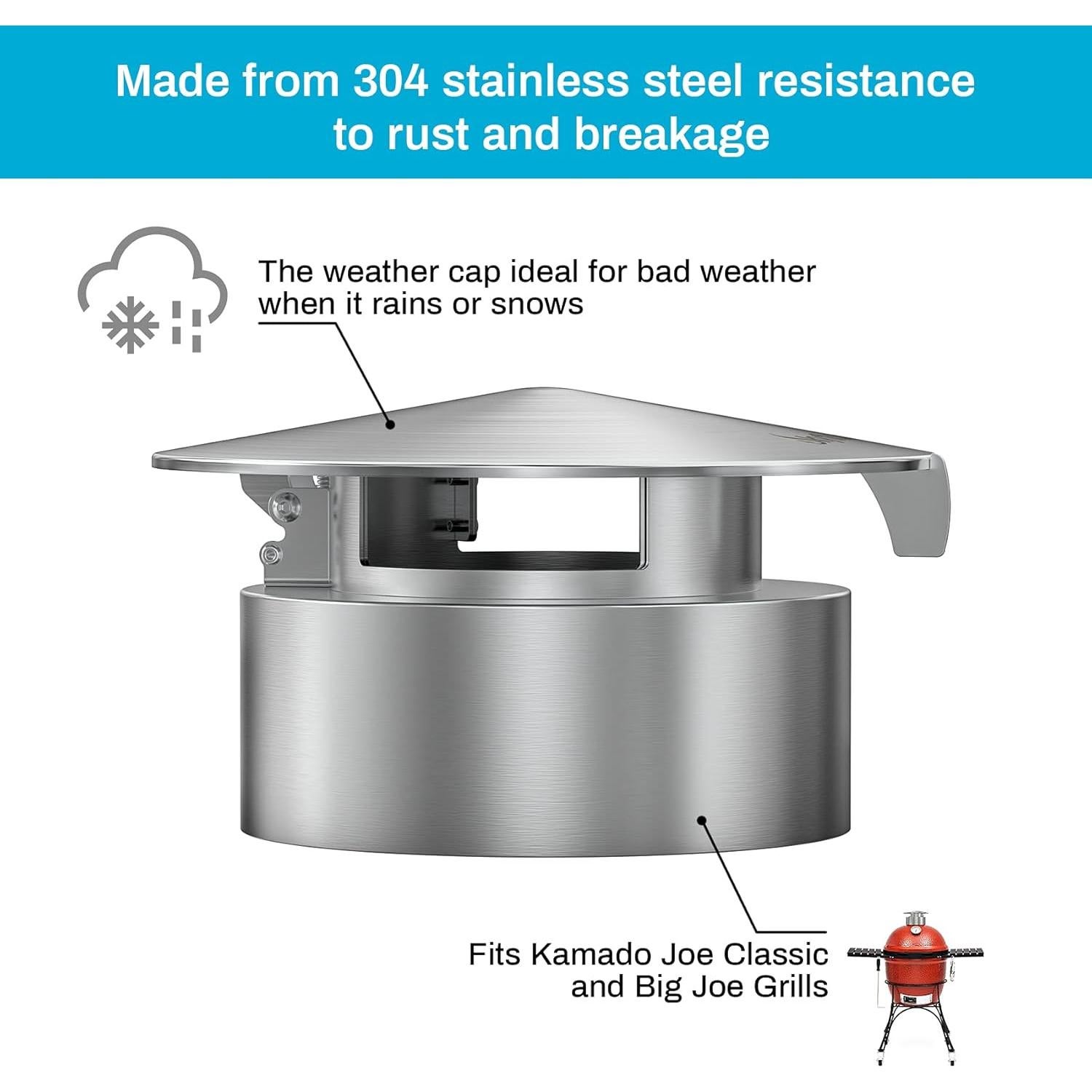 Tapa de Chimenea Vented Skyflame Acero Inoxidable 15.24 cm