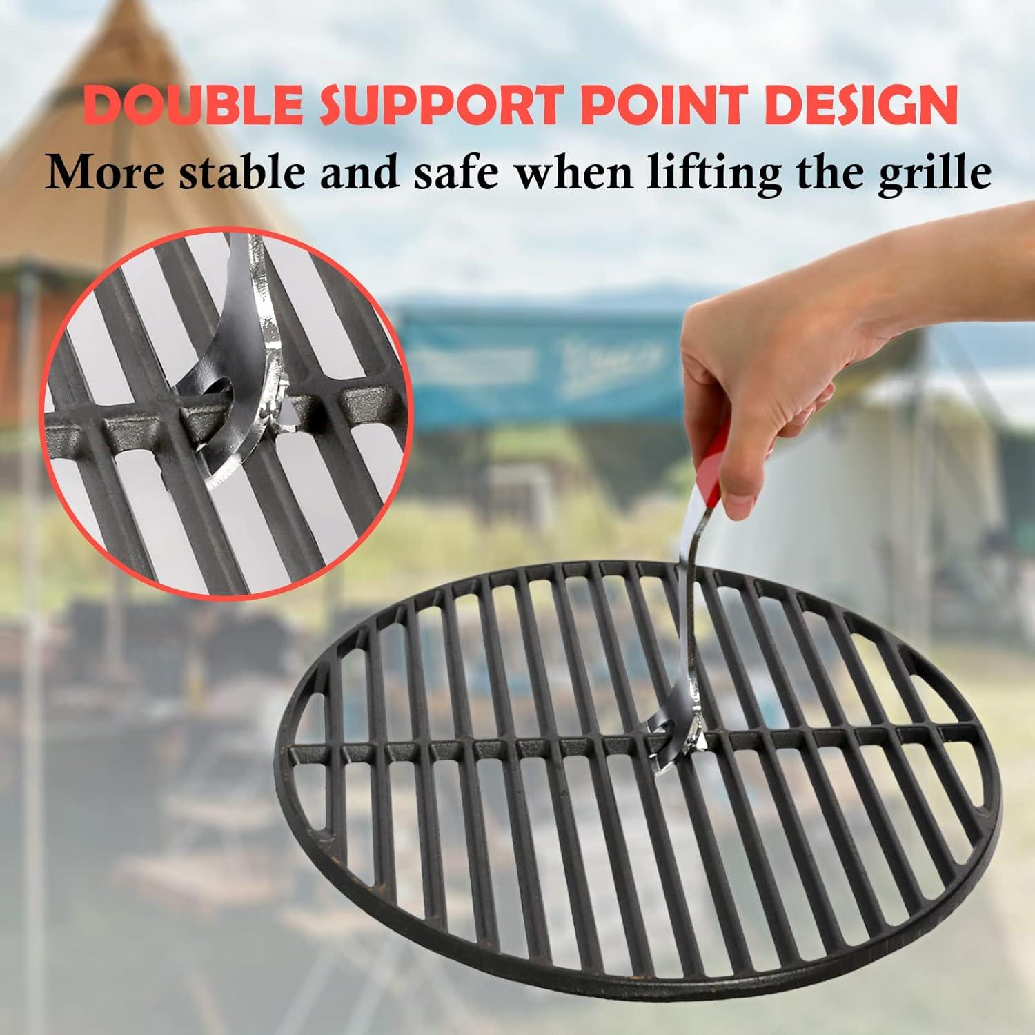 Elevador de Parrilla Vankey de Acero al Carbono para Kamado