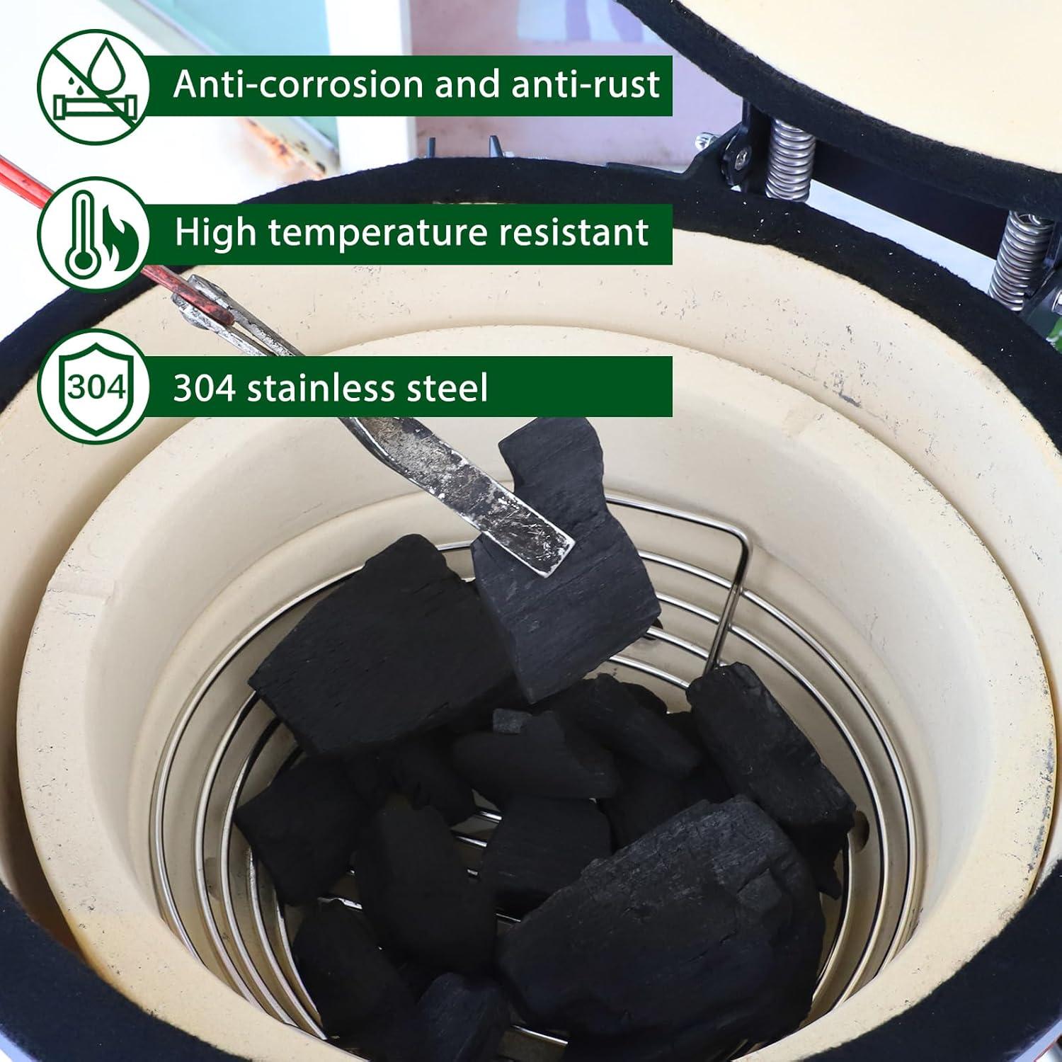 Cesta de Carbón Vankey para Kamado Joe JR - Acero Inoxidable