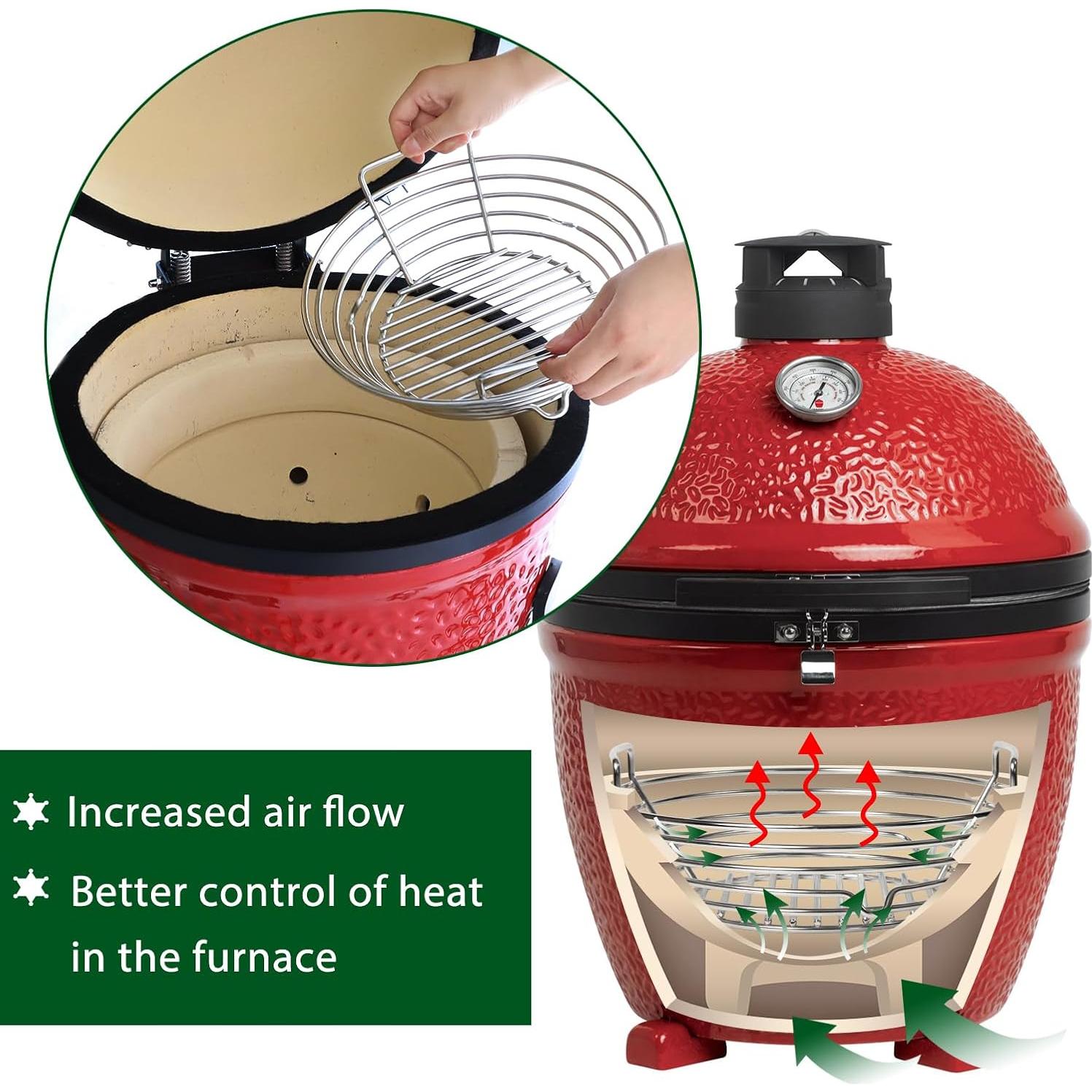 Cesta de Carbón Vankey para Kamado Joe JR - Acero Inoxidable