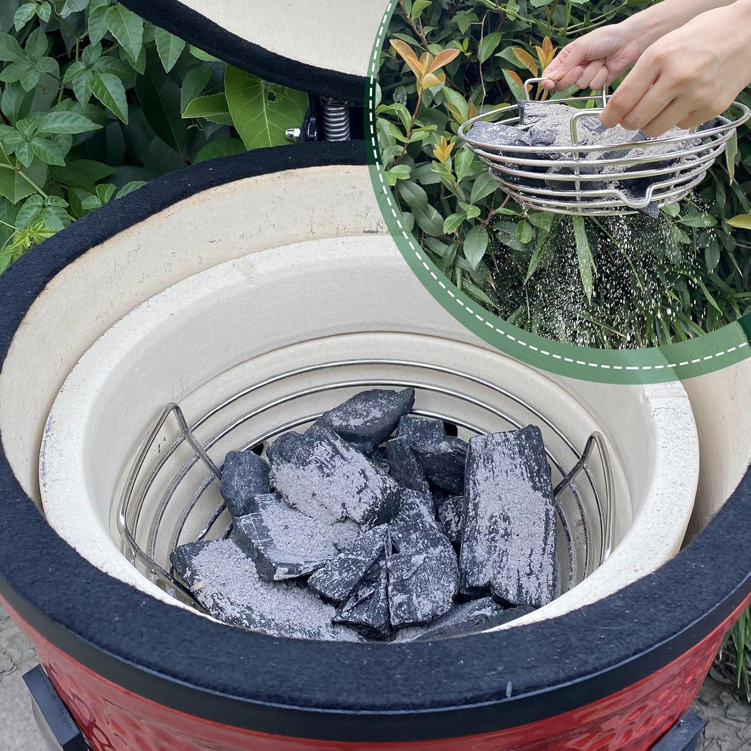 Cesta de Carbón Vankey para Kamado Joe JR - Acero Inoxidable