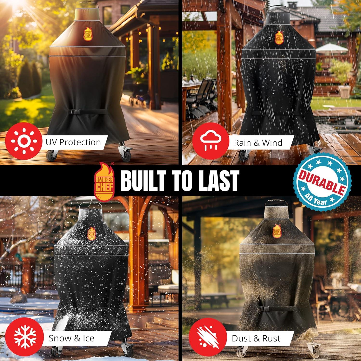 Funda para Grill Kamado Joe y Big Green Egg 96x96 cm - Smoker Chef