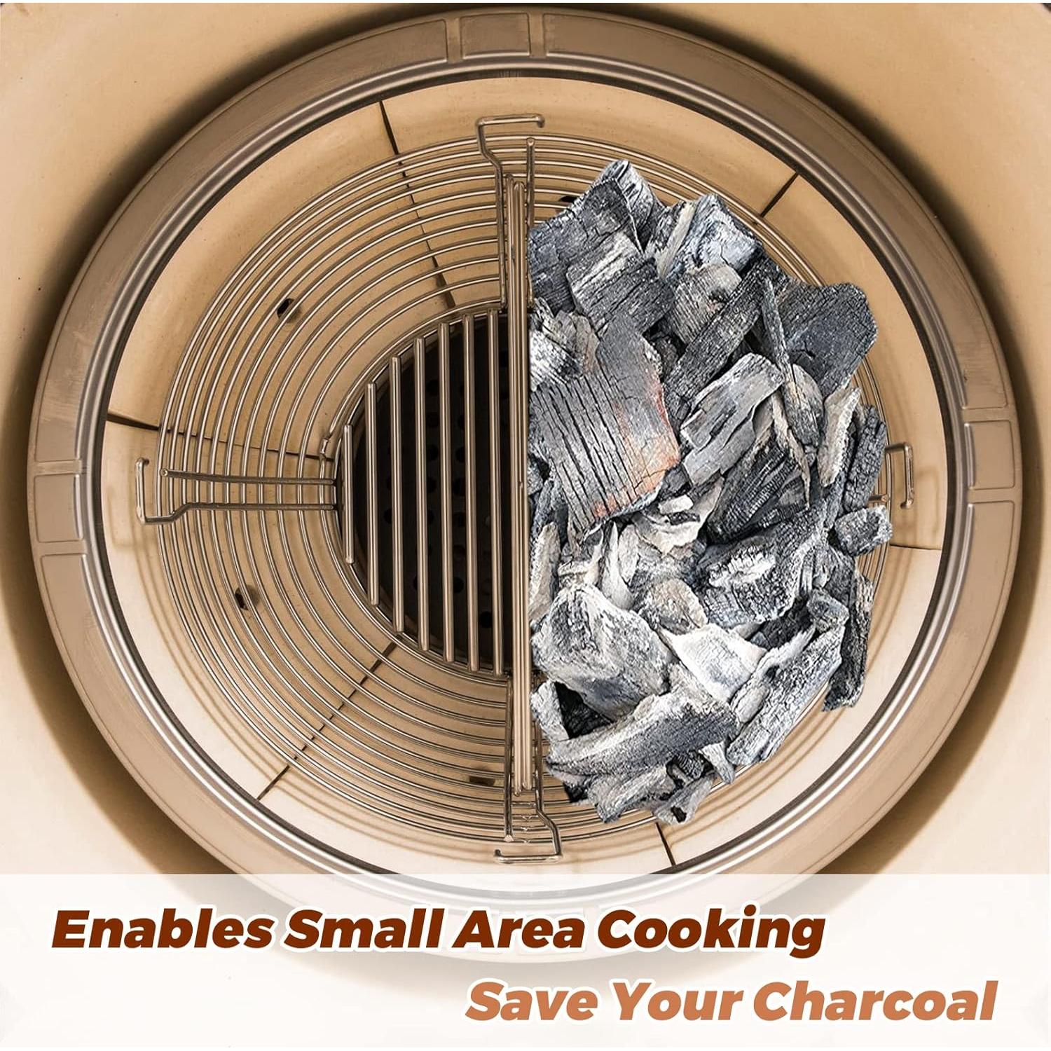 Cesta de Carbón Inoxidable Vankey para Kamado Joe Big Joe 49.5 cm