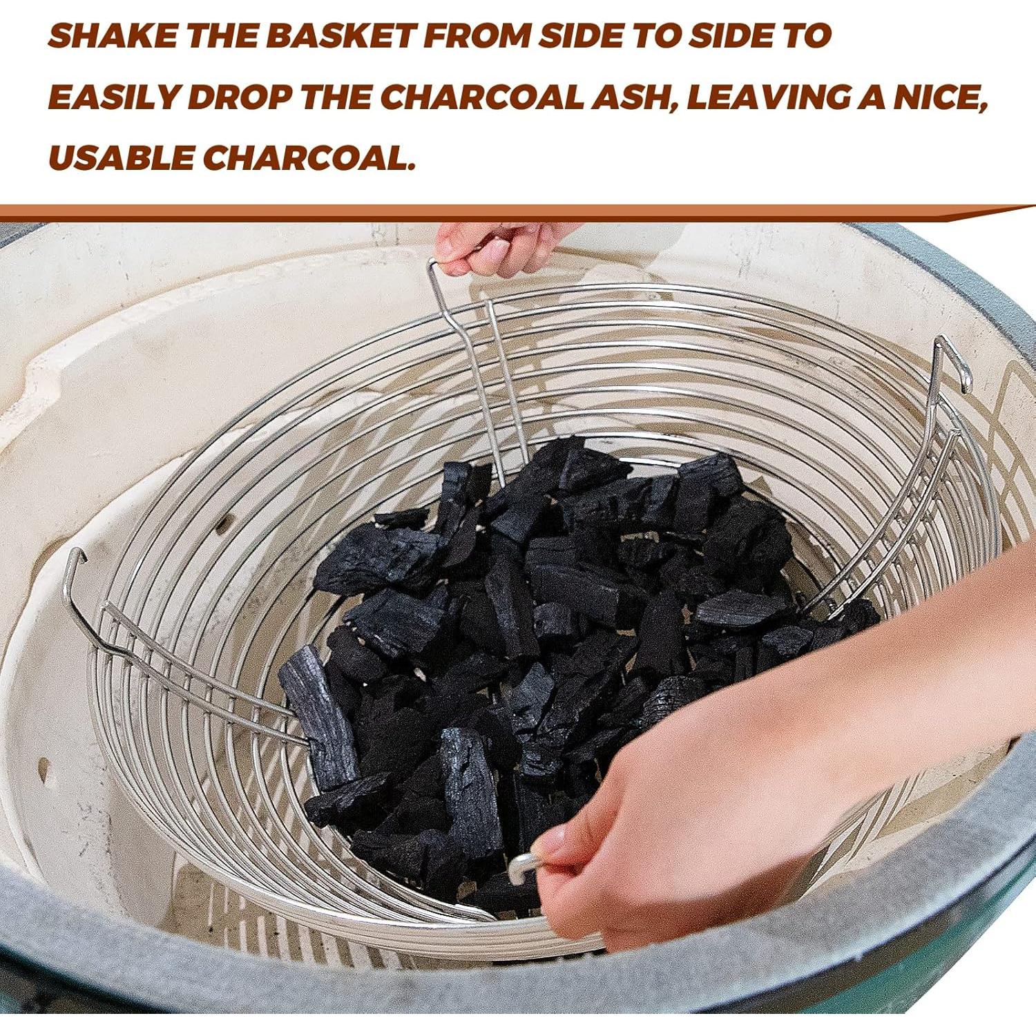 Cesta de Carbón Inoxidable Vankey para Kamado Joe Big Joe 49.5 cm