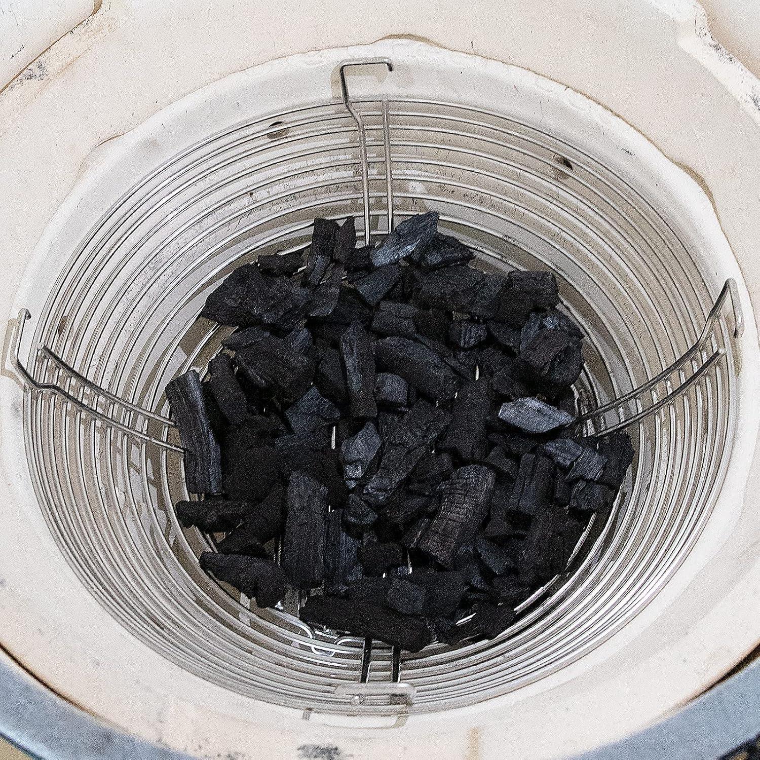 Cesta de Carbón Inoxidable Vankey para Kamado Joe Big Joe 49.5 cm