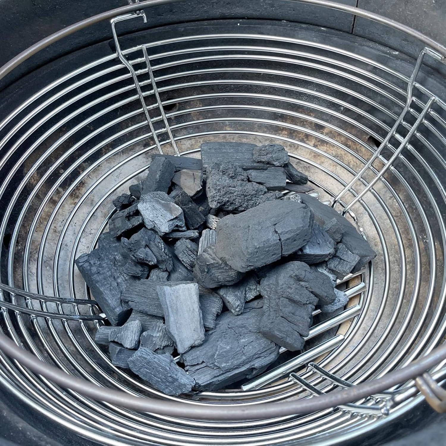 Cesta de Carbón Inoxidable Vankey para Kamado Joe Big Joe 49.5 cm
