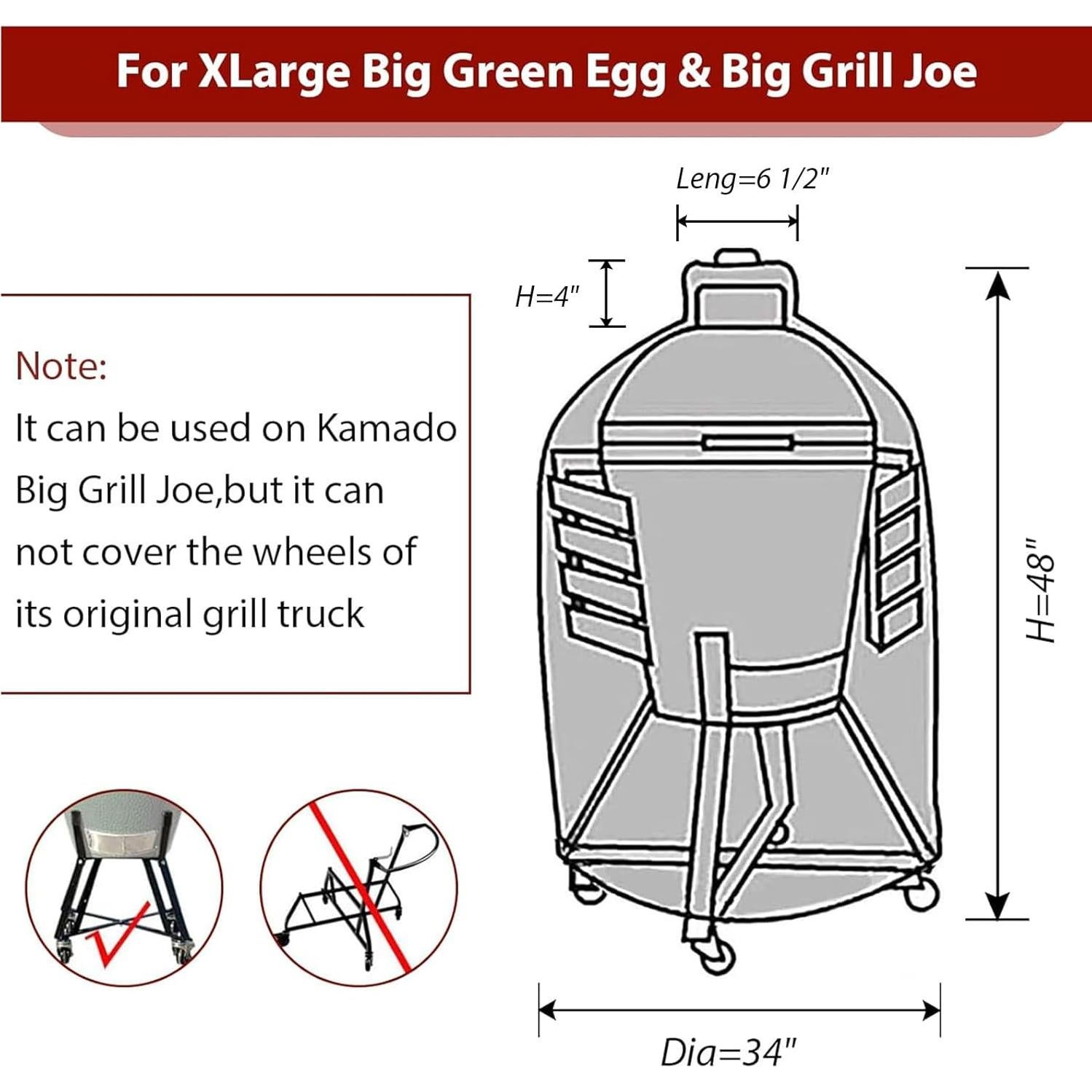 Cubierta Impermeable KAMaster para Parrilla Kamado 34"