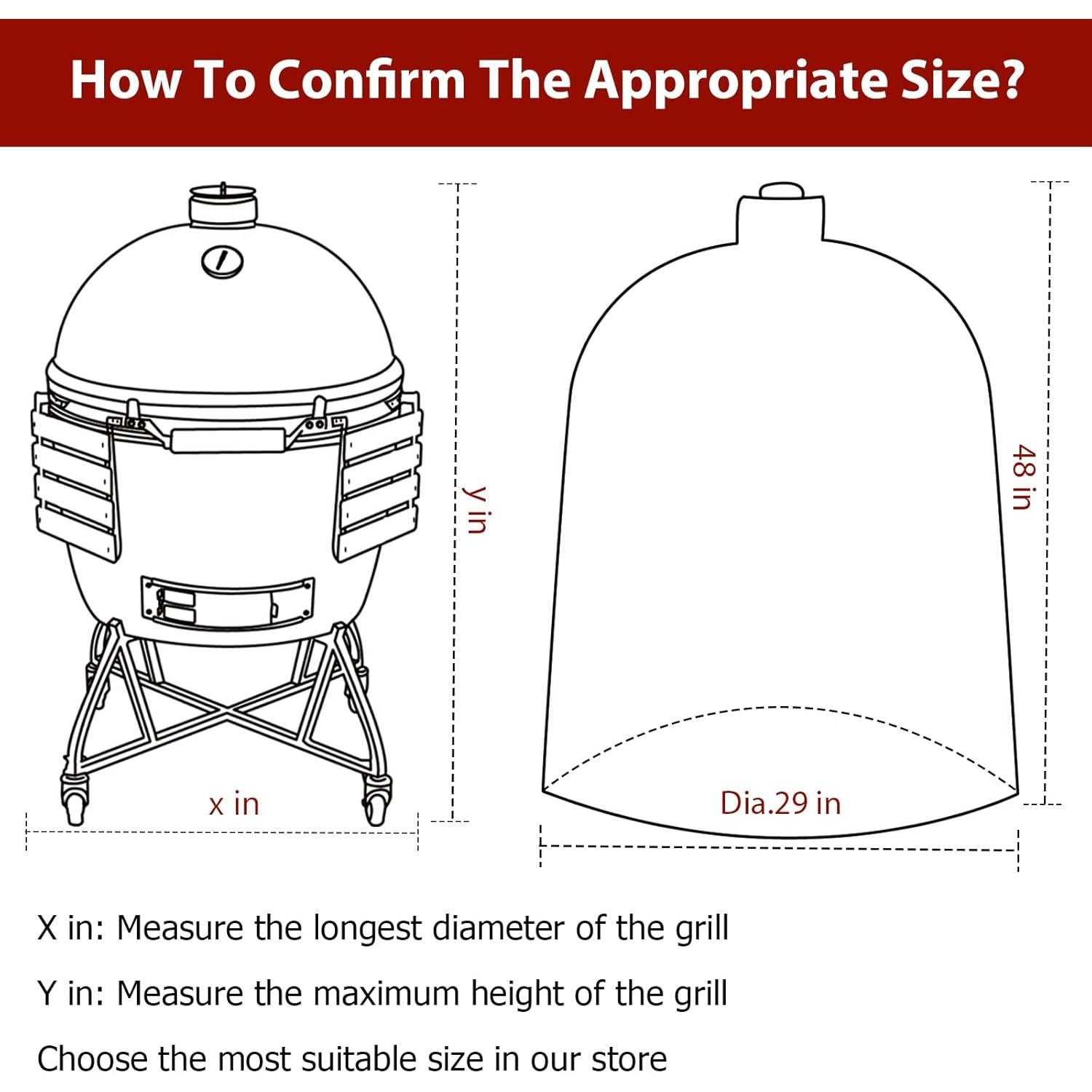 Cubierta Impermeable KAMaster para Parrilla Kamado 34"
