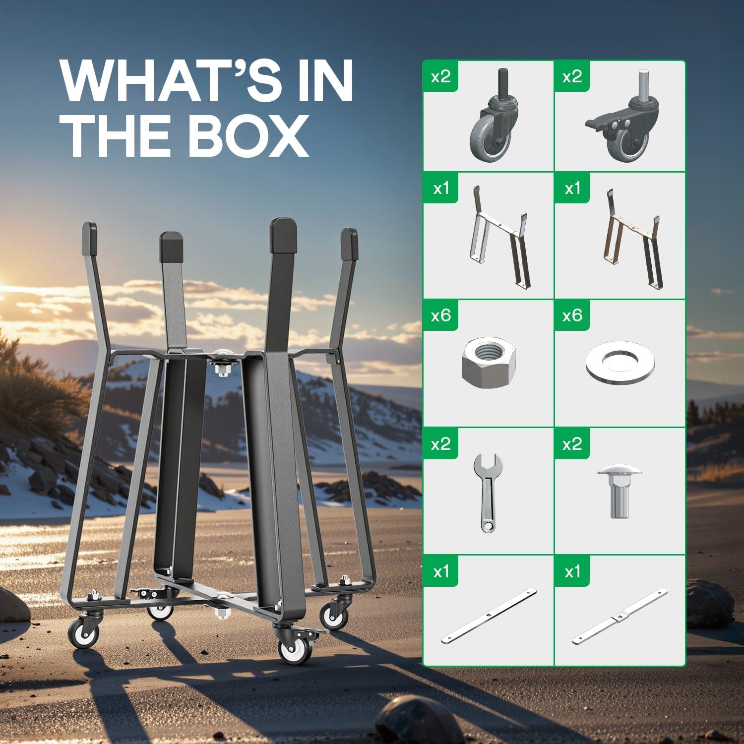 Carro Rodante IDZO para Parrilla Kamado Joe y BGE 34.29 cm