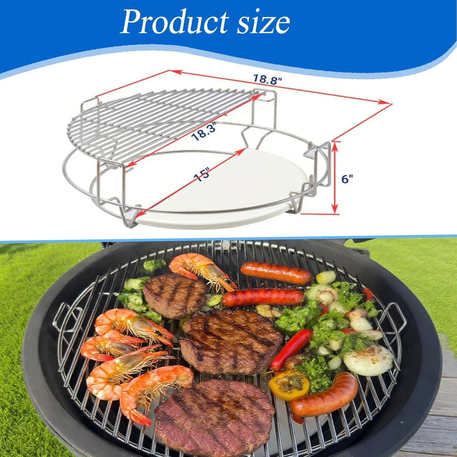 Sistema de Parrilla Kamado Cmanzhi S2C 18" (45.72 cm) Accesorios