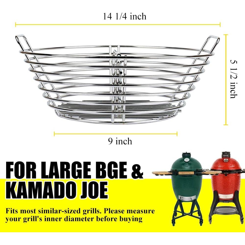 Cesta de Ceniza de Carbón Inoxidable Dallden para Big Green Egg