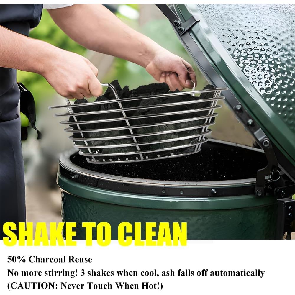 Cesta de Ceniza de Carbón Inoxidable Dallden para Big Green Egg