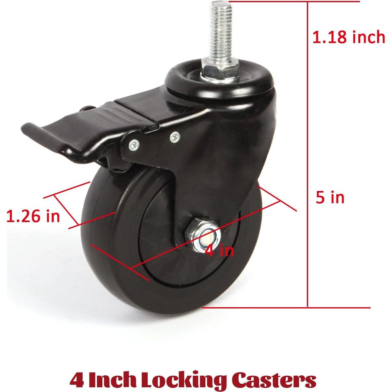 Juego de Ruedas Giratorias Vankey 10cm para Kamado Joe III