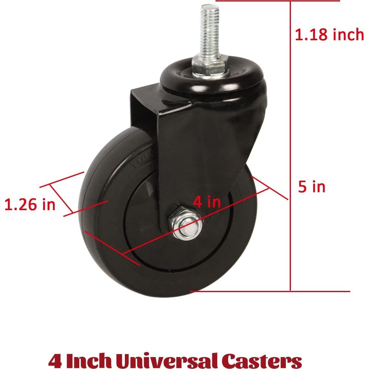 Juego de Ruedas Giratorias Vankey 10cm para Kamado Joe III