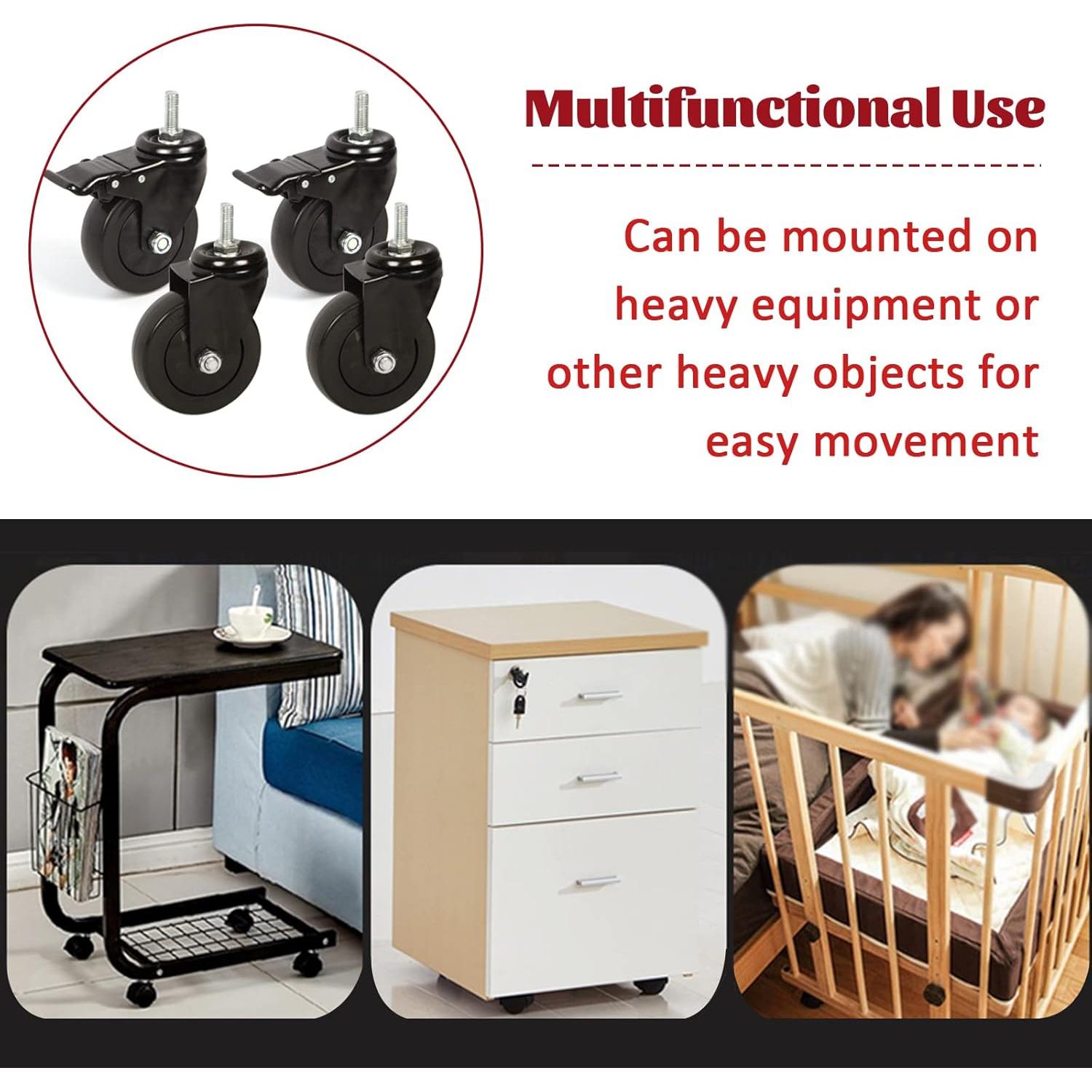 Juego de Ruedas Giratorias Vankey 10cm para Kamado Joe III