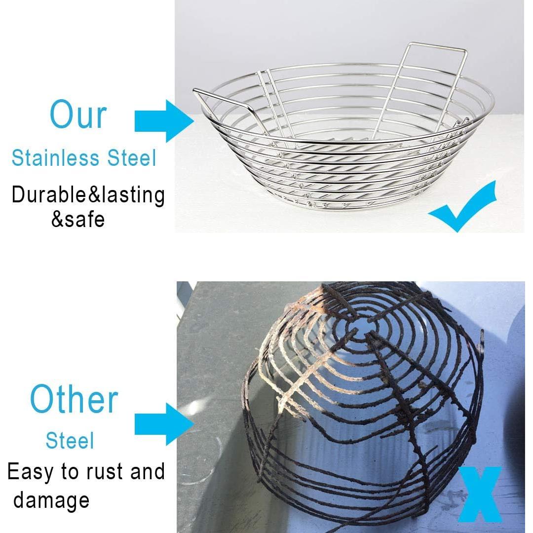 Cesta de Carbón Lump Mydracas con Divisor para Big Green Egg