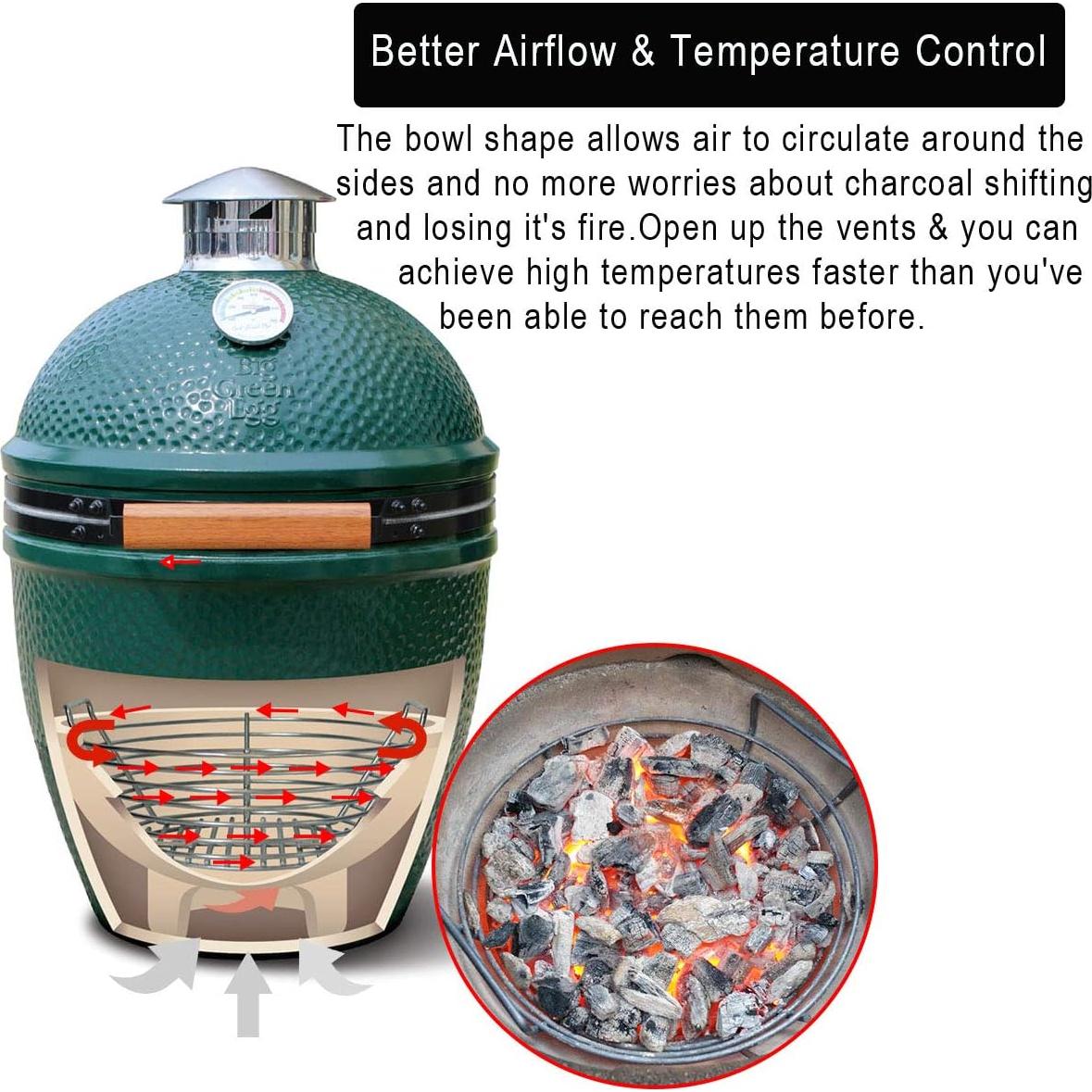 Cesta de Carbón Lump Mydracas con Divisor para Big Green Egg