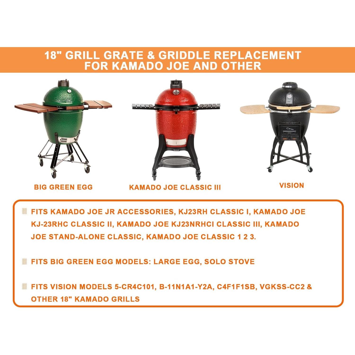 Rejilla de Parrilla y Plancha de Hierro Fundido 18" PETKAO