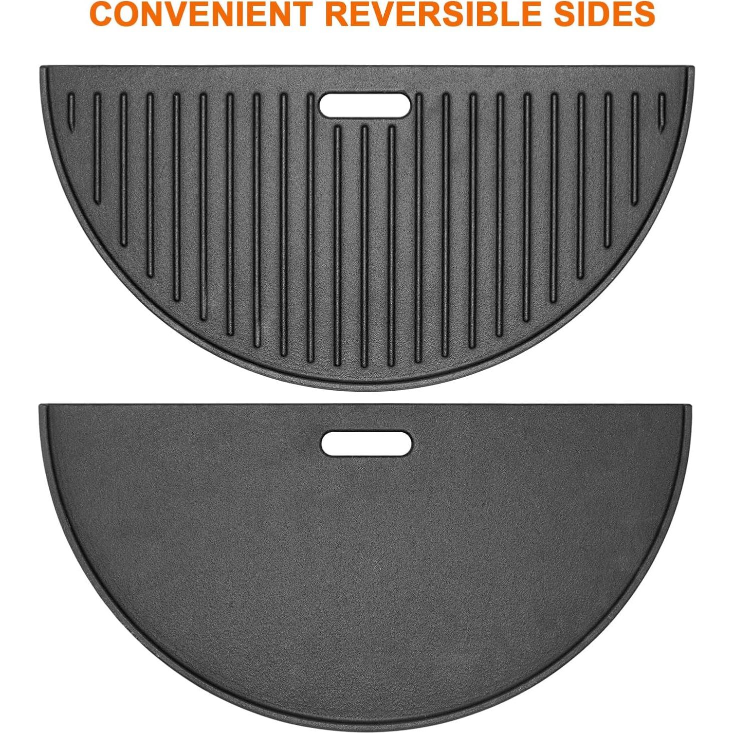 Rejilla de Parrilla y Plancha de Hierro Fundido 18" PETKAO