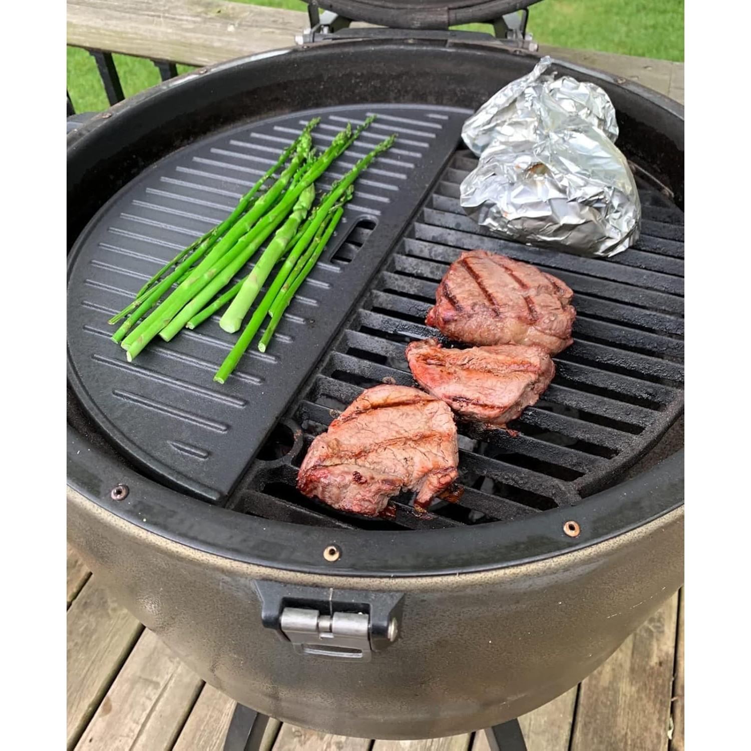 Rejilla de Parrilla y Plancha de Hierro Fundido 18" PETKAO