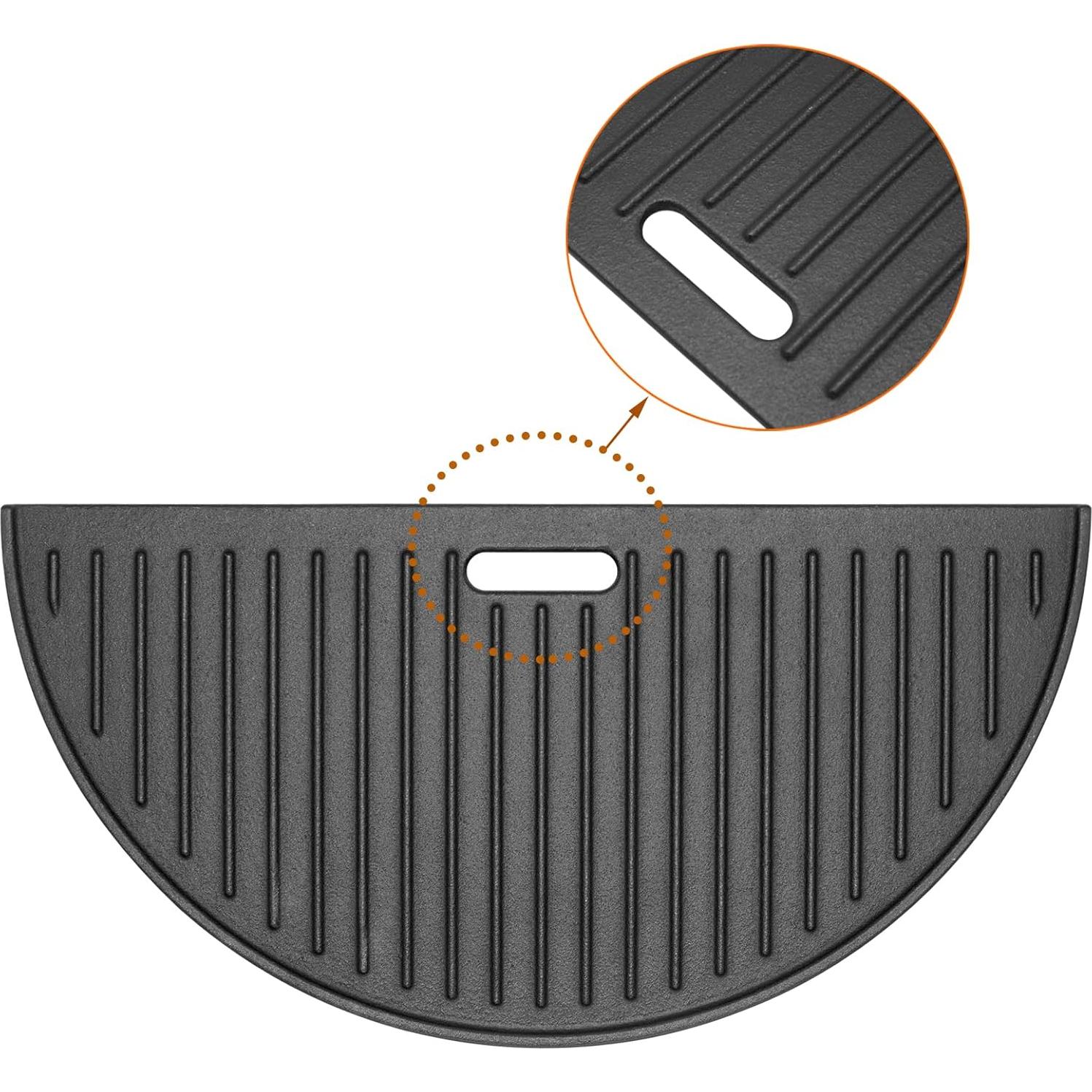 Rejilla de Parrilla y Plancha de Hierro Fundido 18" PETKAO