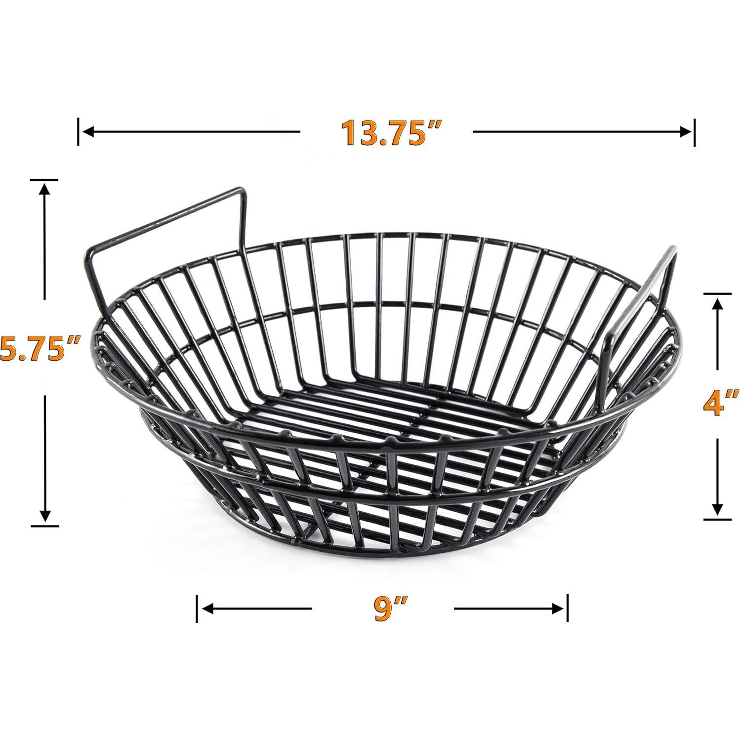 Cesta de Ceniza Acero Porcelánico Grande para Parrillas Kamado