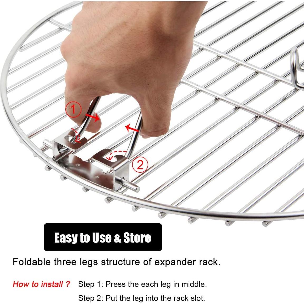 Estante Expansor de Parrilla Mydracas Acero Inoxidable 18-22"