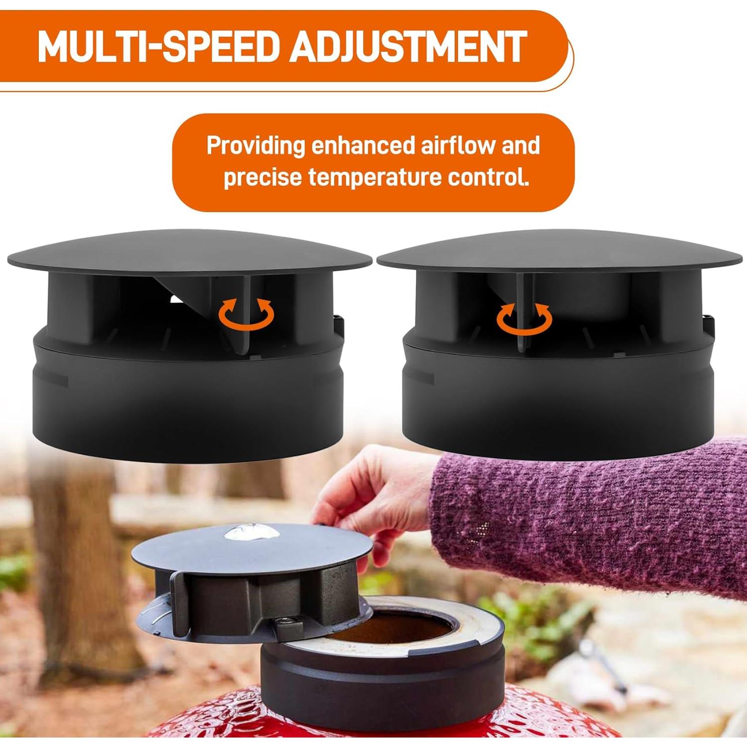 Tapa de Chimenea Top Vent UHEGDRR para Kamado Joe Classic y Big Joe