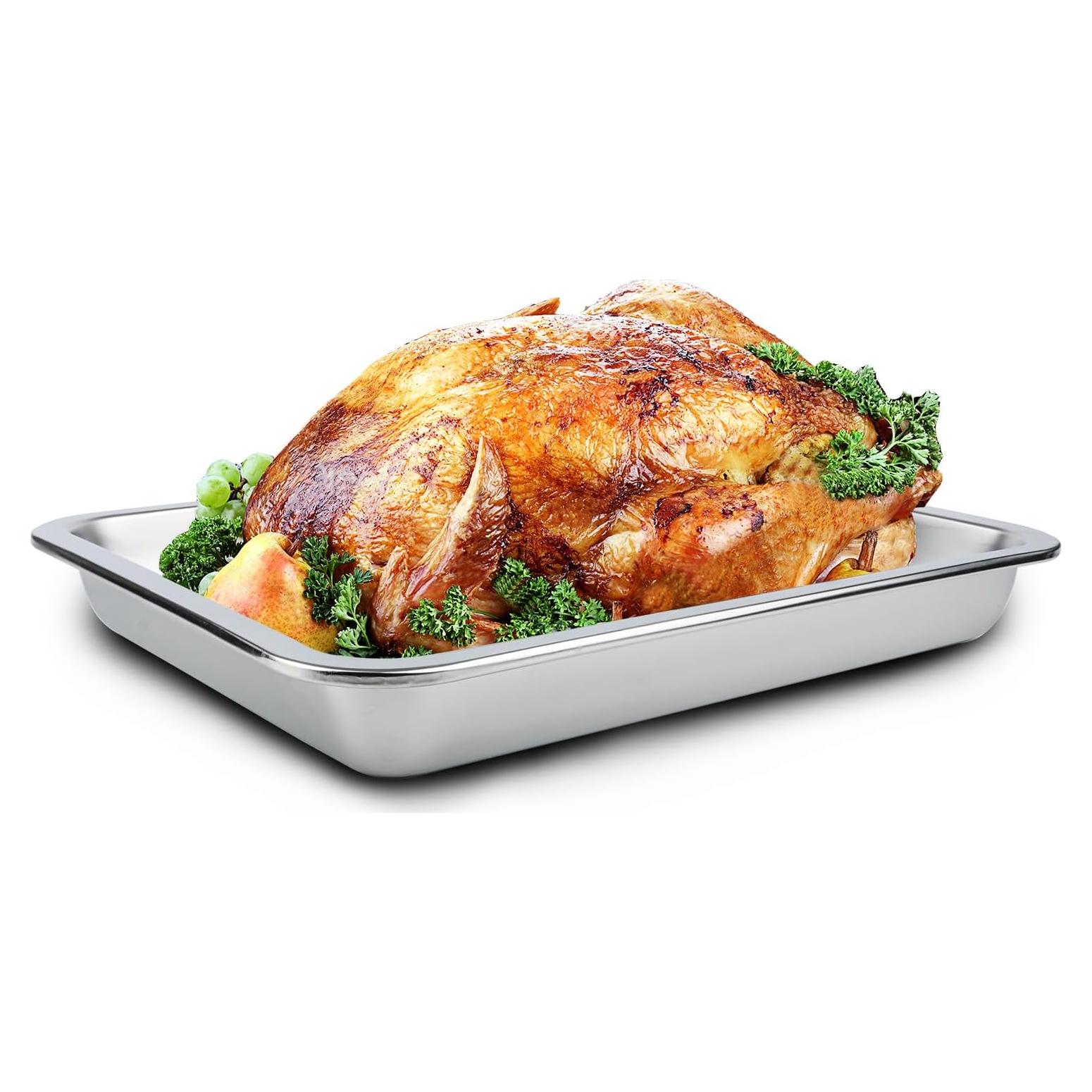 Bandeja de Asar Acero Inoxidable DOLAMOTY 39.4x29.2cm