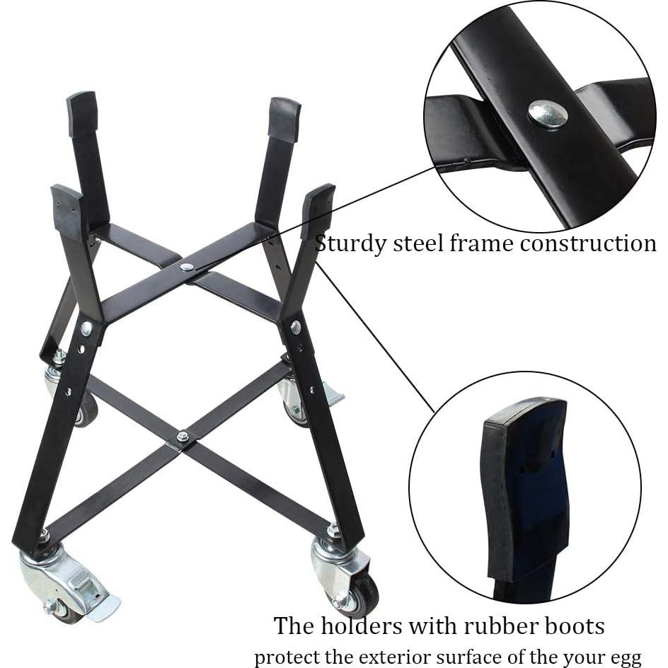 Carro Rodante Dracarys para Big Green Egg Pequeño - Acero Resistente