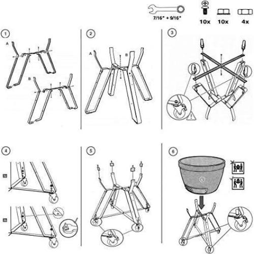 Carro Rodante Dracarys para Big Green Egg Pequeño - Acero Resistente