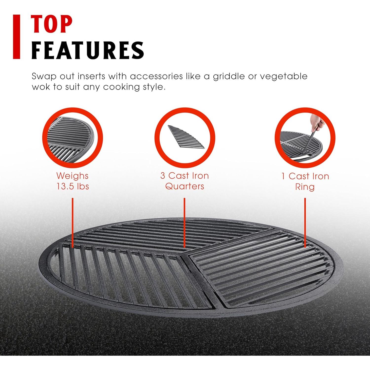 Rejilla de Hierro Fundido Craycort 44.4 cm para Parrillas