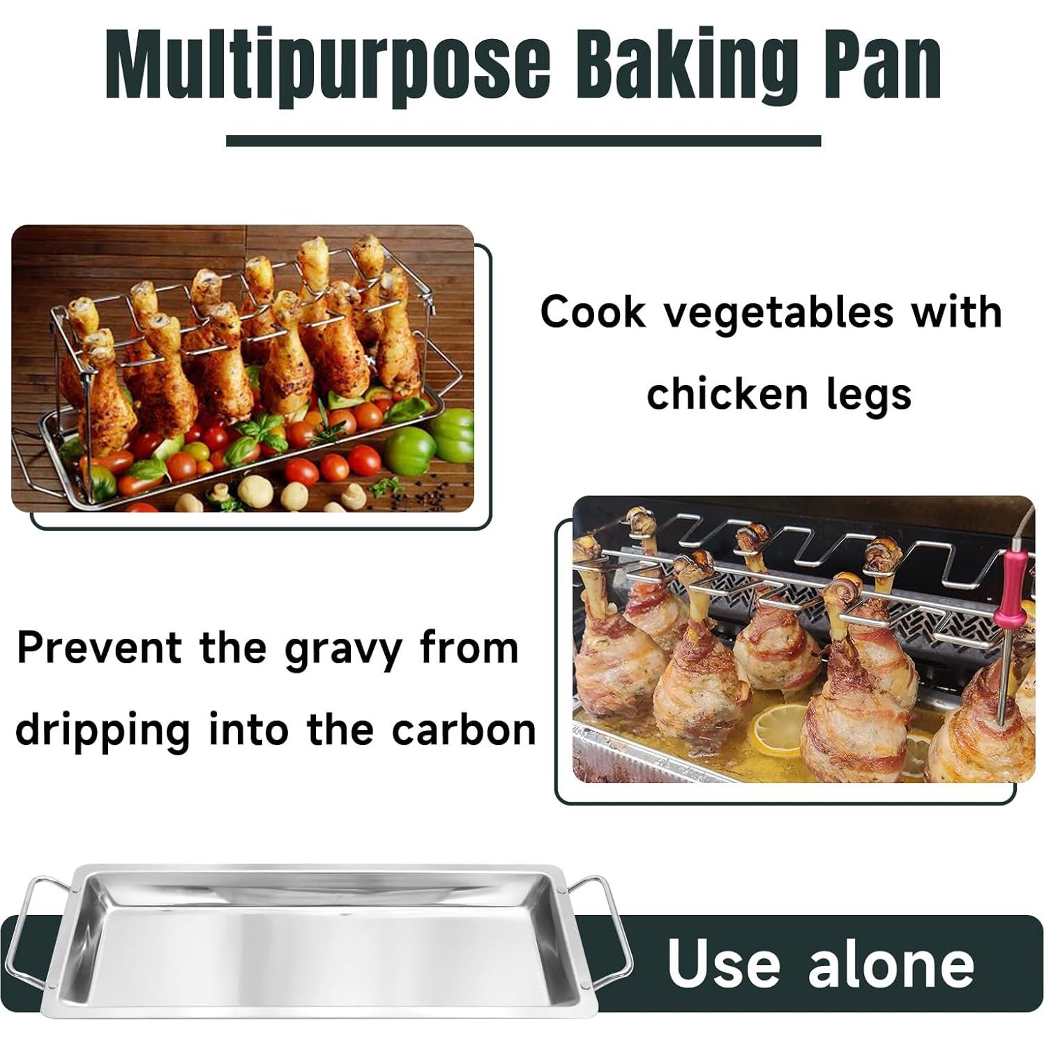 Soporte para Piernas de Pollo FIRELOOP Acero Inoxidable 12 Unidades