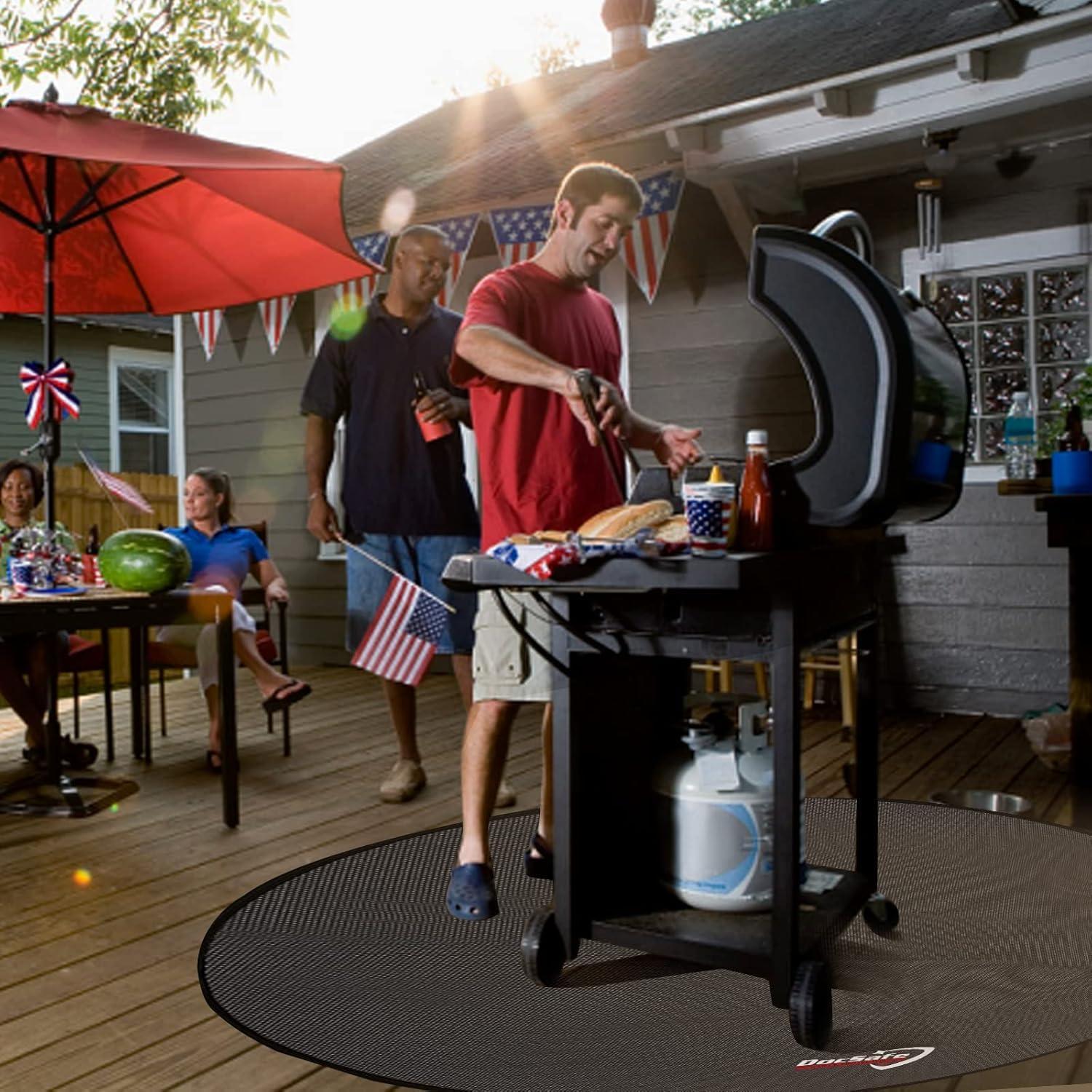 Alfombrilla Redonda 42" DocSafe Aislante Térmico para Fogatas