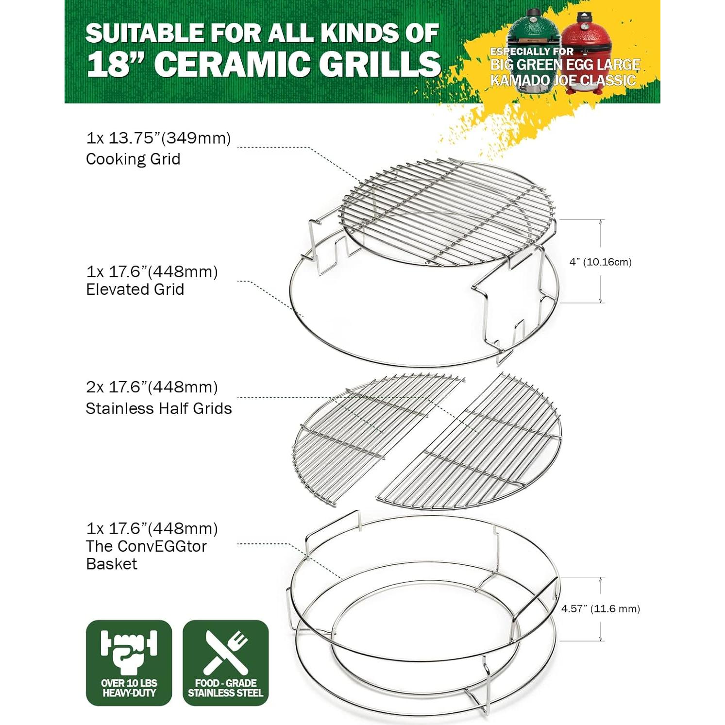 Kit EGGspander 5 Piezas Bonpaz para Parrilla Kamado 49cm