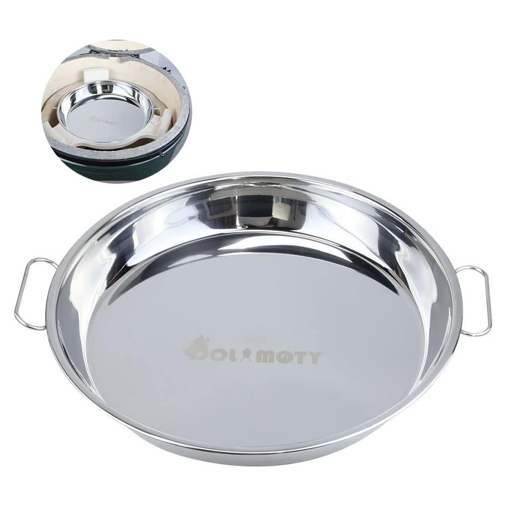 Bandeja de Goteo Acero Inoxidable DOLAMOTY 31.75 cm Big Green Egg