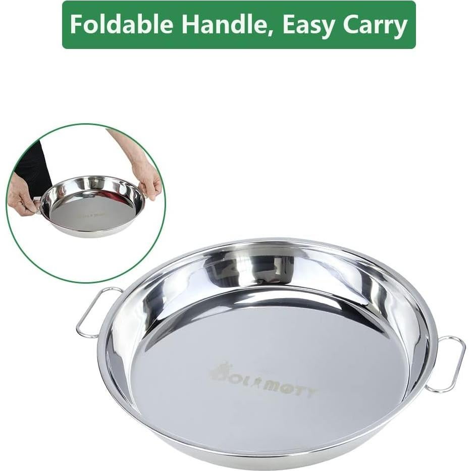 Bandeja de Goteo Acero Inoxidable DOLAMOTY 31.75 cm Big Green Egg