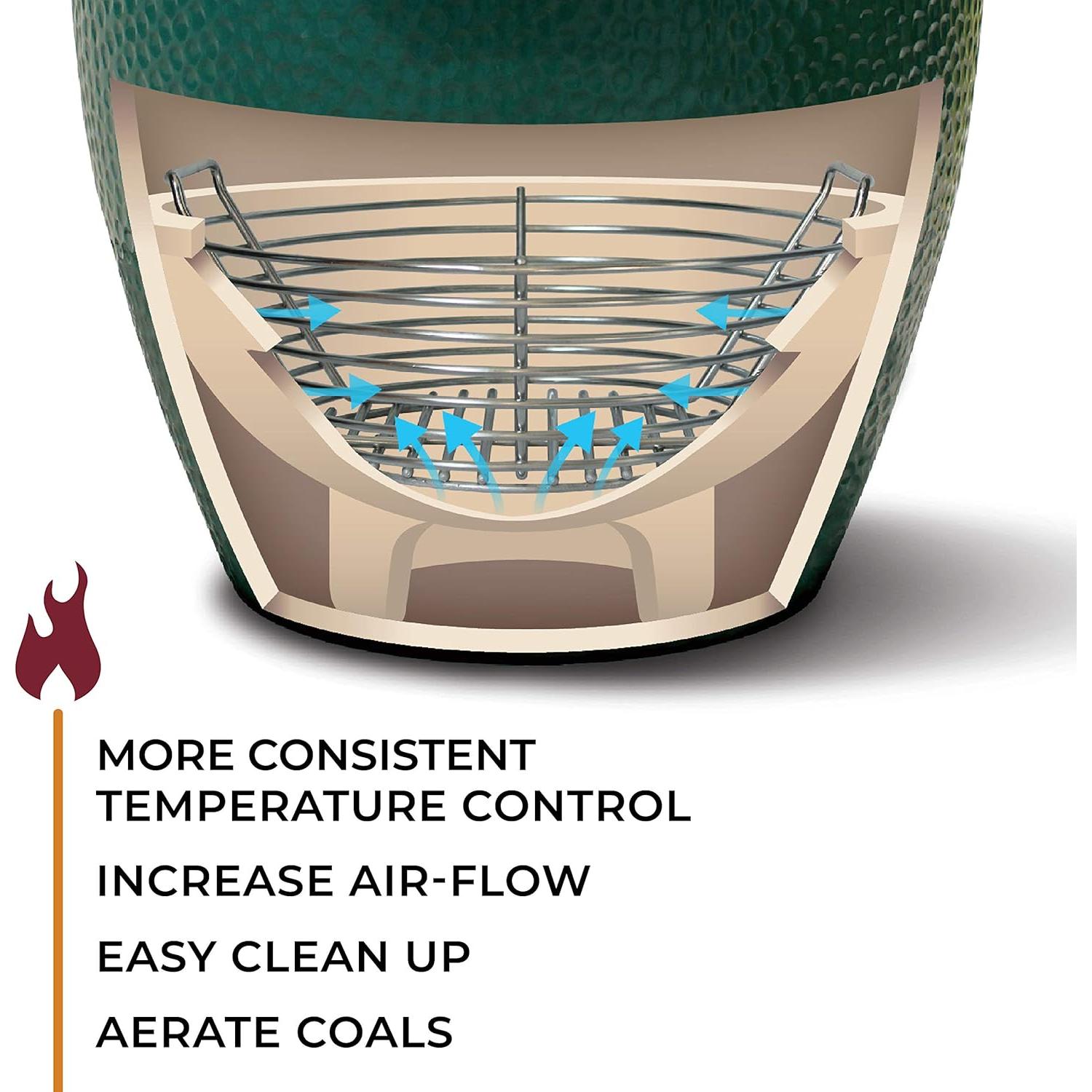 Cesta de Ceniza Grande Kick Ash Acero Inoxidable para Parrilla