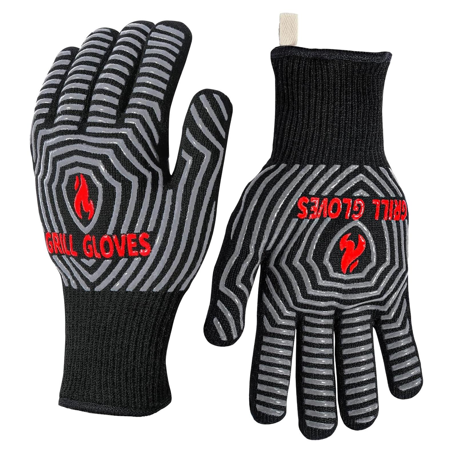 Guantes BBQ QUWIN Antideslizantes Resistente al Calor 800°C