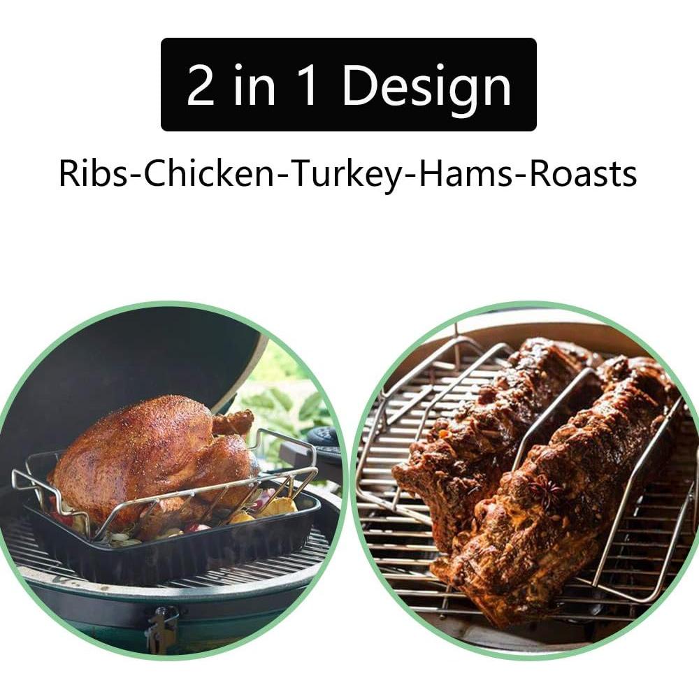 Soporte para Asar Pavo y Costillas DOLAMOTY Acero Inoxidable