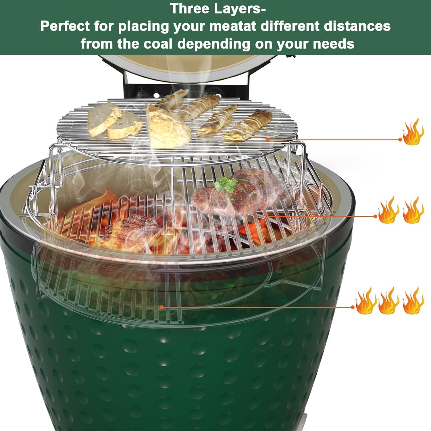 Sistema de Cocción 3 Niveles 5 Piezas Big Green Egg